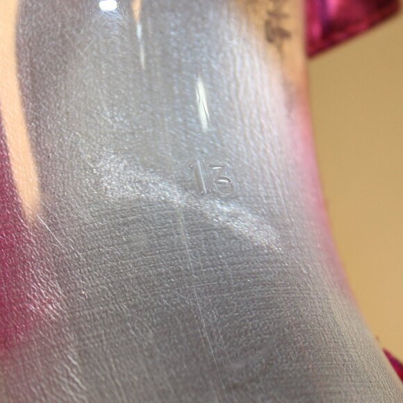 Pleaser Sparkle Pink Extreme Stiletto Platforms Size 13 - Picture 8 of 9